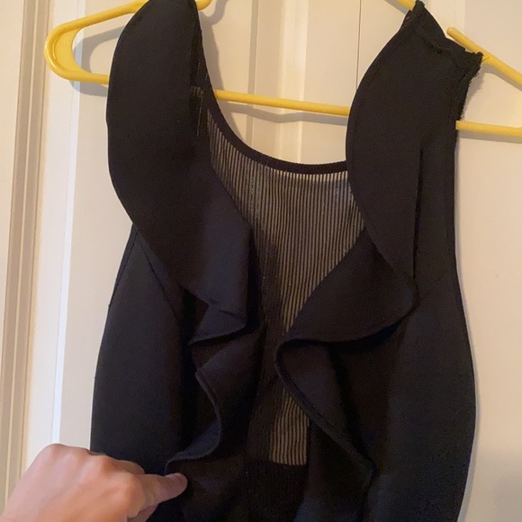 Black low front with mesh dress - Picture 3 of 5